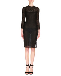 Givenchy Semisheer Lace Sheath Dress