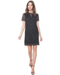 Juicy Couture Embellished Leopard Lace Shift Dress