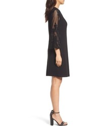 Forest Lily Lace Bell Sleeve Shift Dress