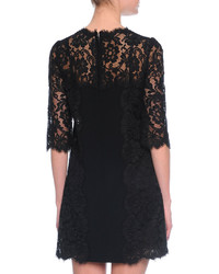 Dolce & Gabbana Half Sleeve Lace Shift Dress