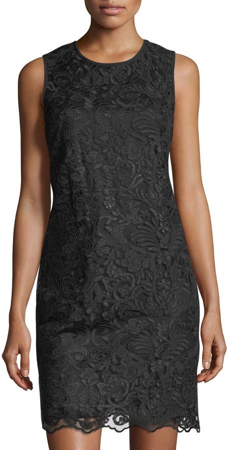 Karl Lagerfeld Paris Sleeveless Lace Shift Dress, $109 | Last Call by ...