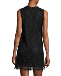 Dolce & Gabbana Lace Sleeveless Shift Dress Black