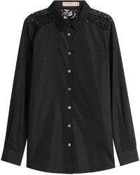 Burberry Cotton Shirt With Lace Back