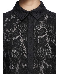 Erdem Breeson Corded Lace Diamond Perforation Shirt Dress