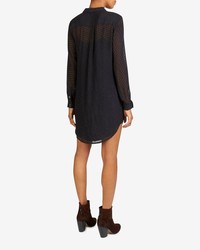 Equipment Izzy Swiss Dot Chiffon Shirt Dress