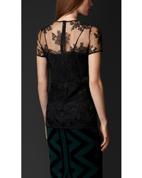 Burberry Embroidered Lace Top