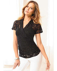 Alloy Celina Lace Wrap Front Top