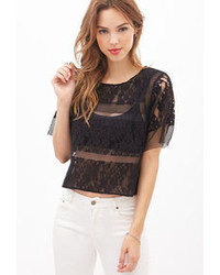 Forever 21 Mesh Lace Top