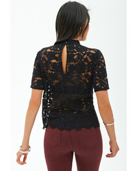Forever 21 Sheer Lace Top