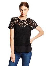 Vince Camuto Short Sleeve Lace Blouse With Camisole