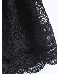 Crochet Lace Black Shorts