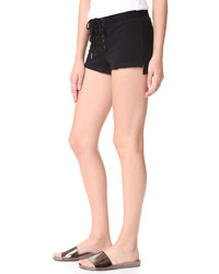 Pam & Gela Cropped Lace Up Shorts