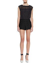 Alice + Olivia Floral Lace Relaxed Shorts