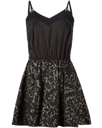 Black Lace Skater Dress