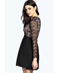 Boutique eyelash shop lace skater dress