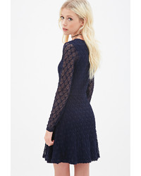 Forever 21 Geo Lace Fit Flare Dress