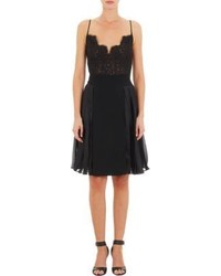Givenchy Lace Bodice Cocktail Dress Black