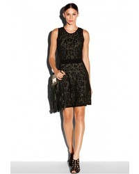 Milly Lace Jacquard Flare Dress