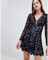 To Be Adored Ondria Lace Zip Thru Dress