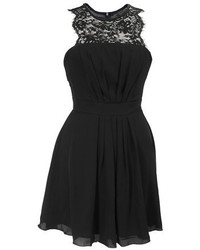 Elise Ryan Skater Dress With Scallop Lace