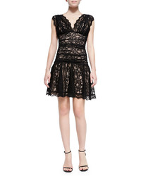 Nicole Miller Sleeveless Fit Flare Lace Cocktail Dress