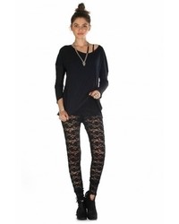 Nightcap Clothing Dixie Lace Pants In Black