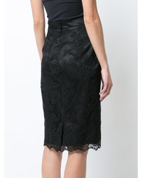 Marchesa Lace Fitted Mid Skirt
