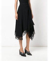 Givenchy Lace Trim Asymmetric Skirt