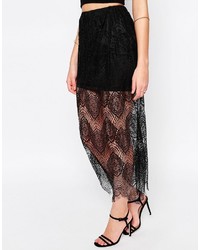 Goldie Lost Lead Midi Skirt In Lace