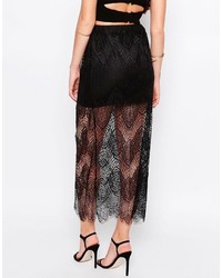 Goldie Lost Lead Midi Skirt In Lace