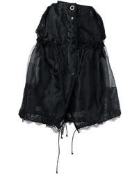 Sacai Lace Insert Ruched Skirt