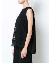 ADAM by Adam Lippes Adam Lippes Adam Lippes Corded Lace Sleeveless Shell With Pleat Back