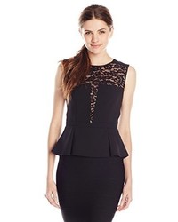 BCBGMAXAZRIA Ives Peplum Top With Lace