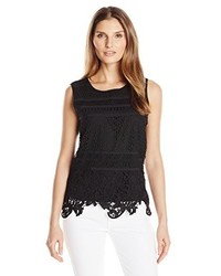 Calvin Klein Sleeveless Blouse With Mesh Lace
