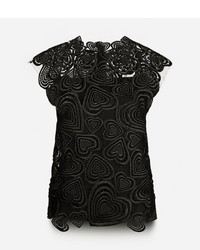 Christopher Kane All Over Love Heart Lace Top