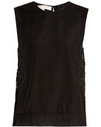 Lila Eugnie 1841 Sleeveless Cotton And Silk Blend Voile Top