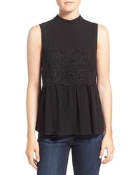 Willow & Clay Mock Neck Lace Tank