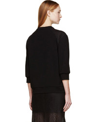 Erdem Black Eyelet And Lace Aria Pullover