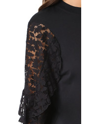 See by Chloe Lace Sleeve Pullover