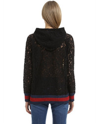 Gucci Sequin Cotton Blend Lace Sweatshirt