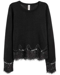 H&M Sweater With Lace Details