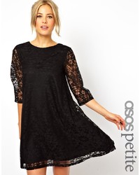 Asos Petite Lace Swing Dress With Half Sleeve