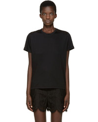 Valentino Black Lace Panel T Shirt