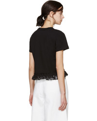 Edit Black Lace Trim T Shirt