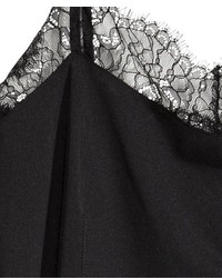 ChicNova Lace Sleeveless Black Cami Dress With Side Vent