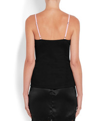 Givenchy Chantilly Lace Trimmed Jersey Camisole Black