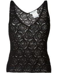 Christian Dior Vintage Lace Knit Tank Top