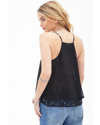 Forever 21 Contemporary Lace Chiffon Racerback Cami