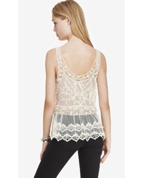 Express Baroque Tiered Lace Tank
