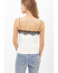 Forever 21 Faux Leather Lace Cami